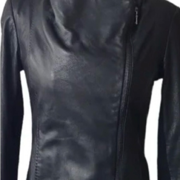 Gorgeous Like NEW Vince Super Soft Lambskin Black Moto black leather jacket XS - Picture 7 of 9
